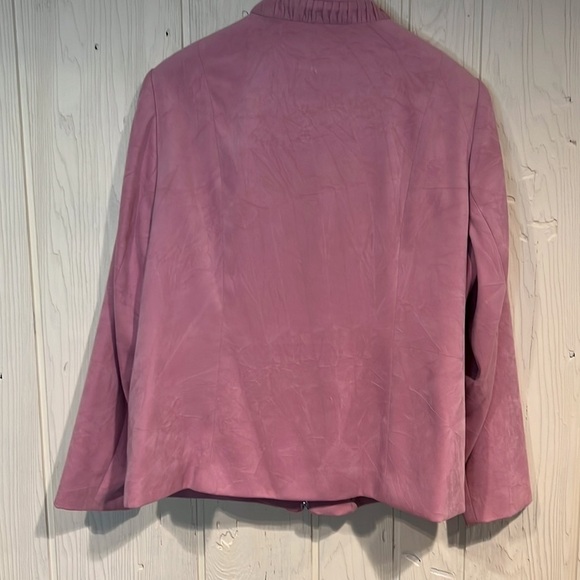 Tan JAY Mauve Blazer Size 16 Zipper Side Pockets - Picture 6 of 11